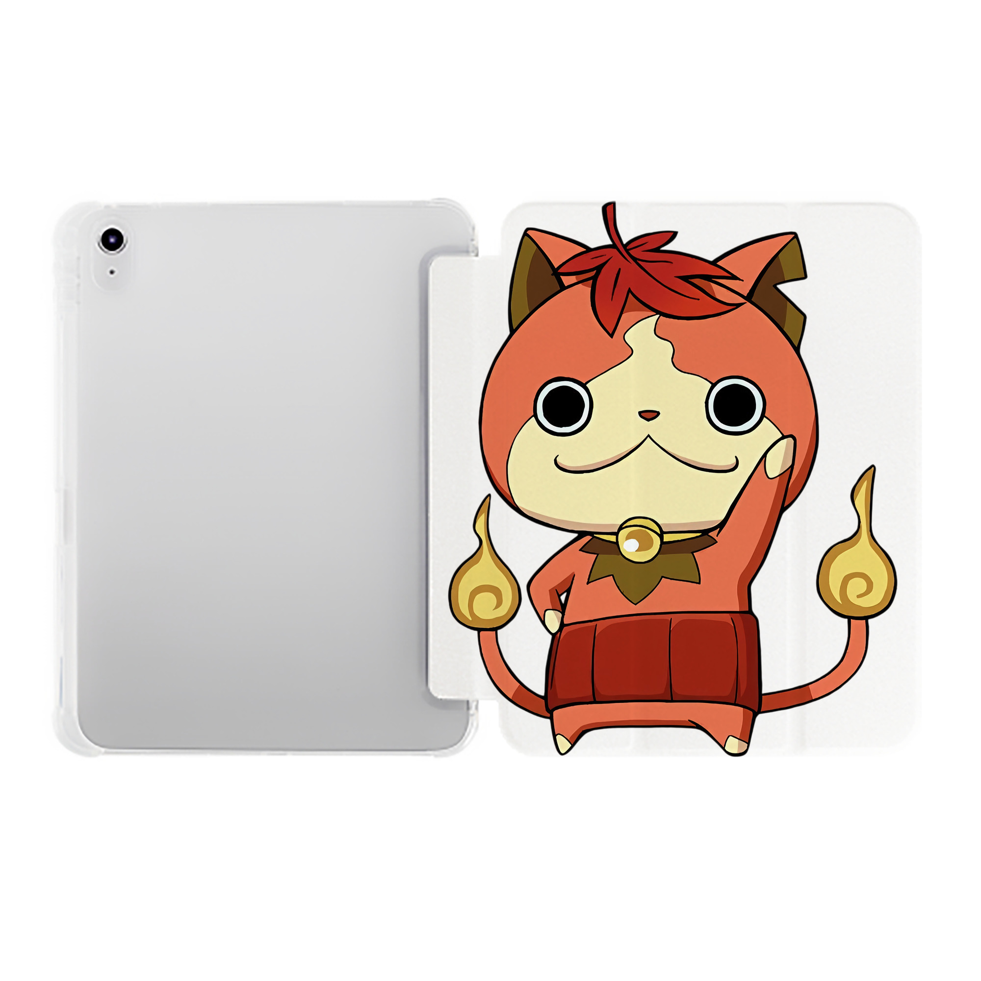 （画像用） 妖怪ウォッチ Yo-kai Watch IPad ケース ペン収納付き 三つ折りスタンド PUレザー×シリコン 対応機種9.5/10.5/10.9インチ